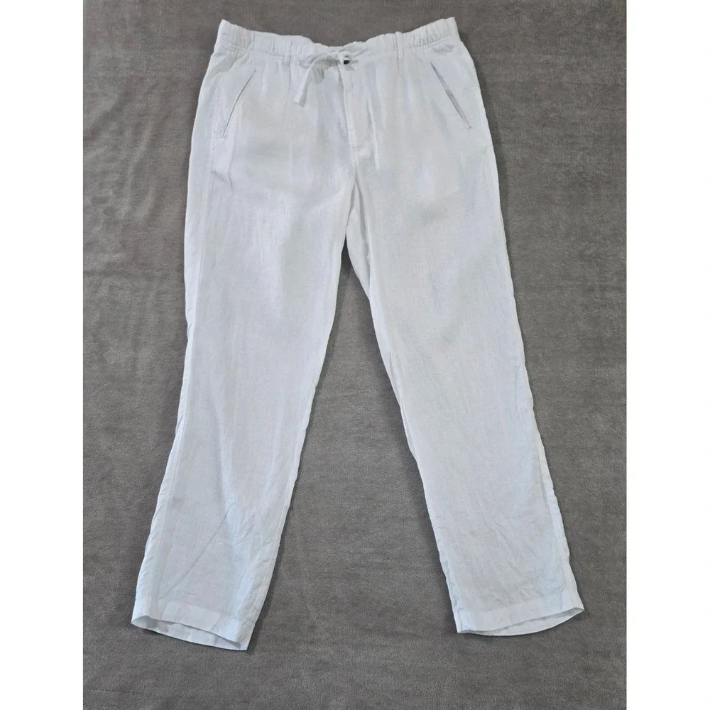 Tasso Elba Island Linen Pants Men Large Beach Coastal Old Money Resort Wedding